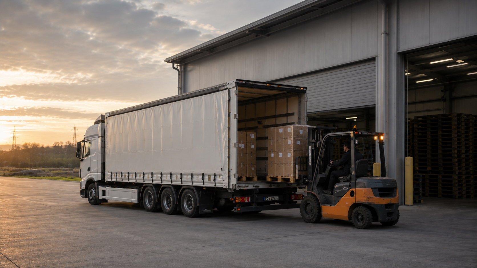 Freight ready for collection and delivery across the UK and Europe